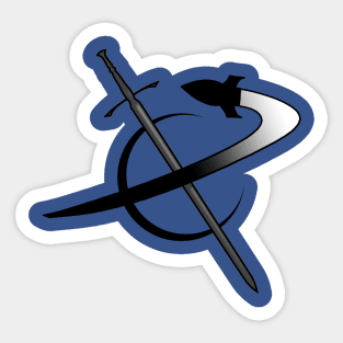 Science Fictionary Ship & Sword Logo Sticker